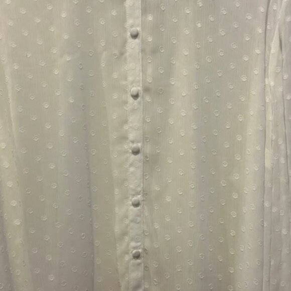 NWT white chiffon‎ blouse - Picture 5 of 7